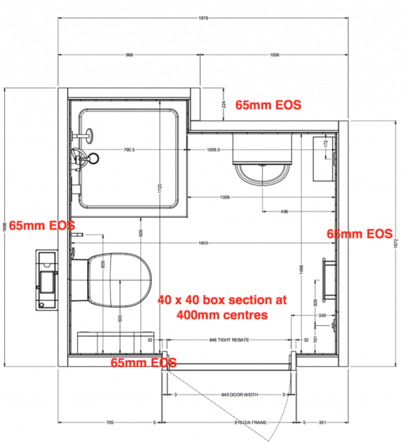 DNRC Case Study | Bathroom Drawing