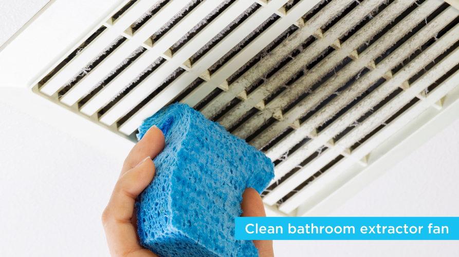 Clean bathroom extractor fan