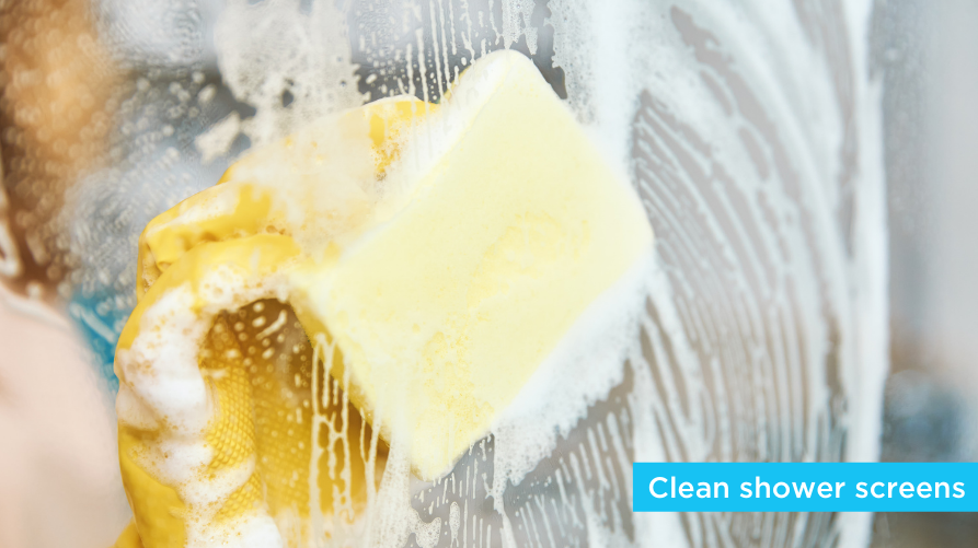 Clean shower screens